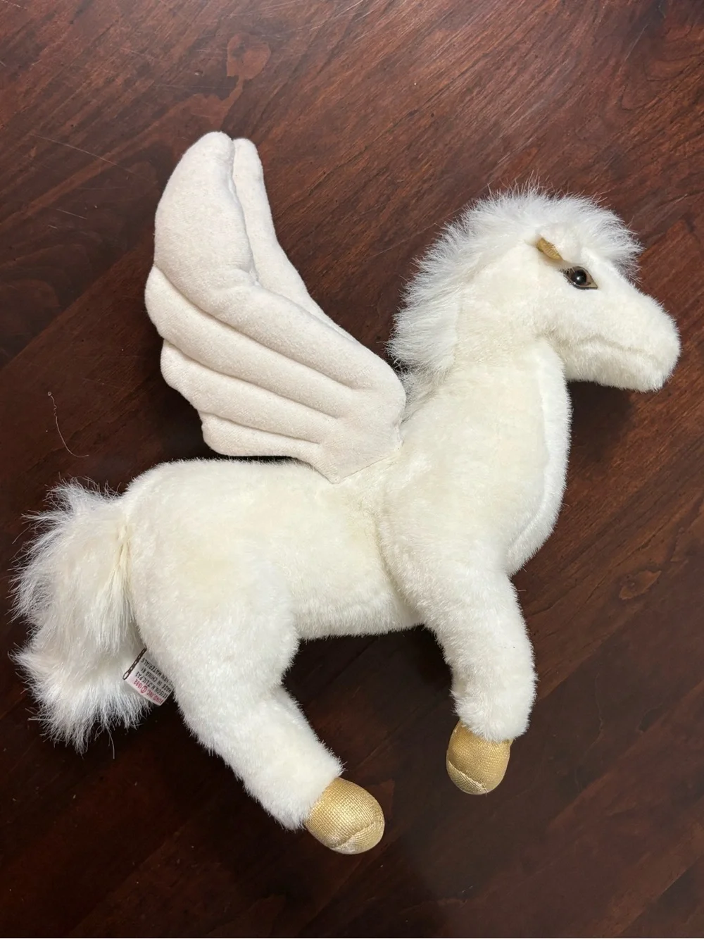 Early 1990s Gund White Pegasus Horse plush Hansa? 1992 Vintage HTF Animal